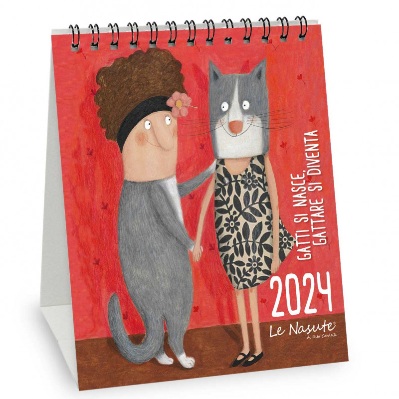 Calendari da tavolo 2024. Il gatto e la luna - Libro - Edizioni